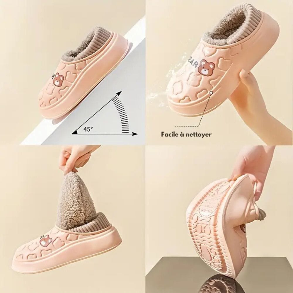 SnugDry - Pantoufles imperméables doublées de peluche