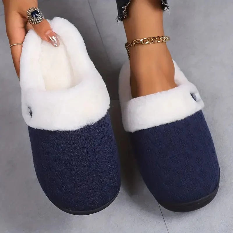 SnugLuxe - Pantoufles doublées en peluche