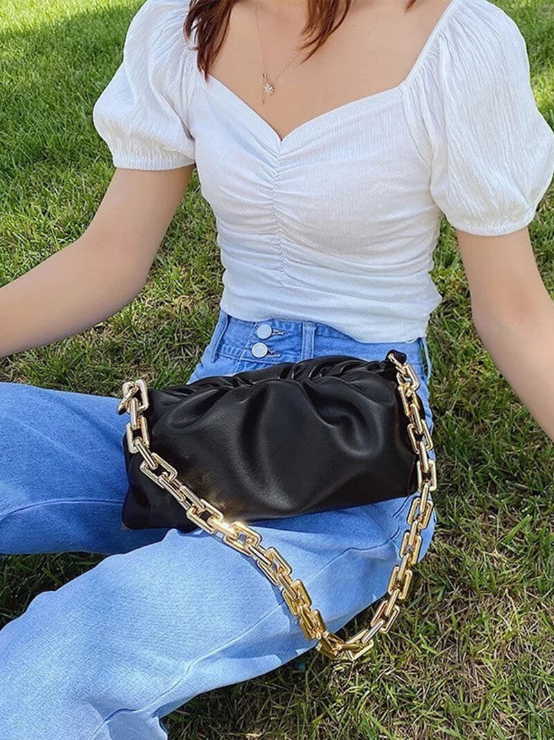 Sac à Main Femme Élégant à Chaîne Dorée