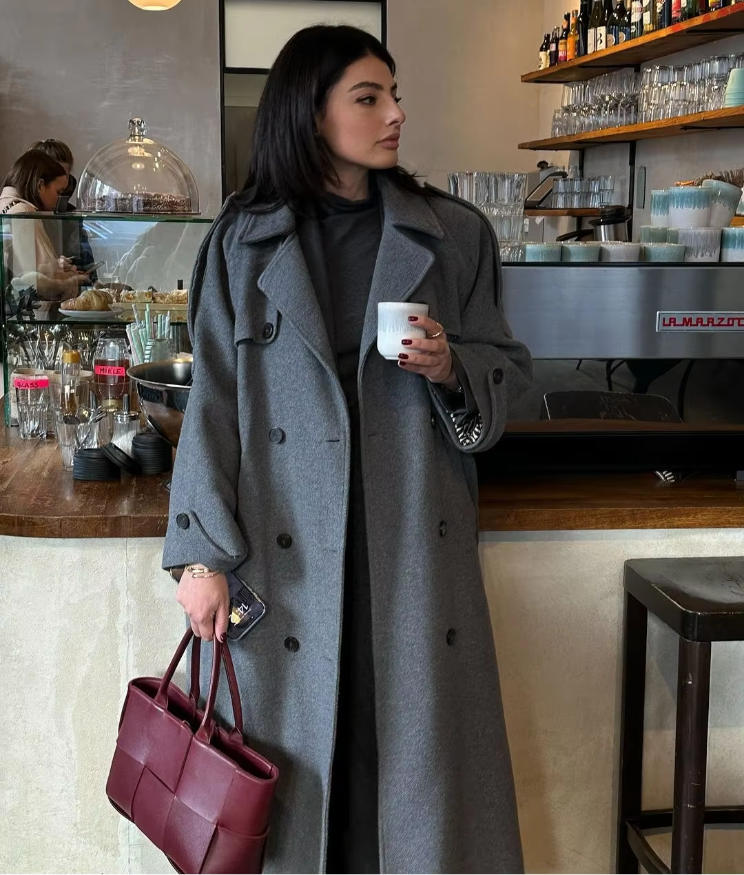Manteau Femme Élégant et Polyvalent en Laine