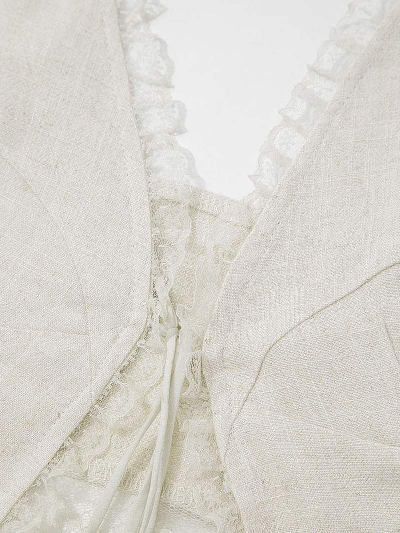 Top Cropped Féminin à Dentelle
