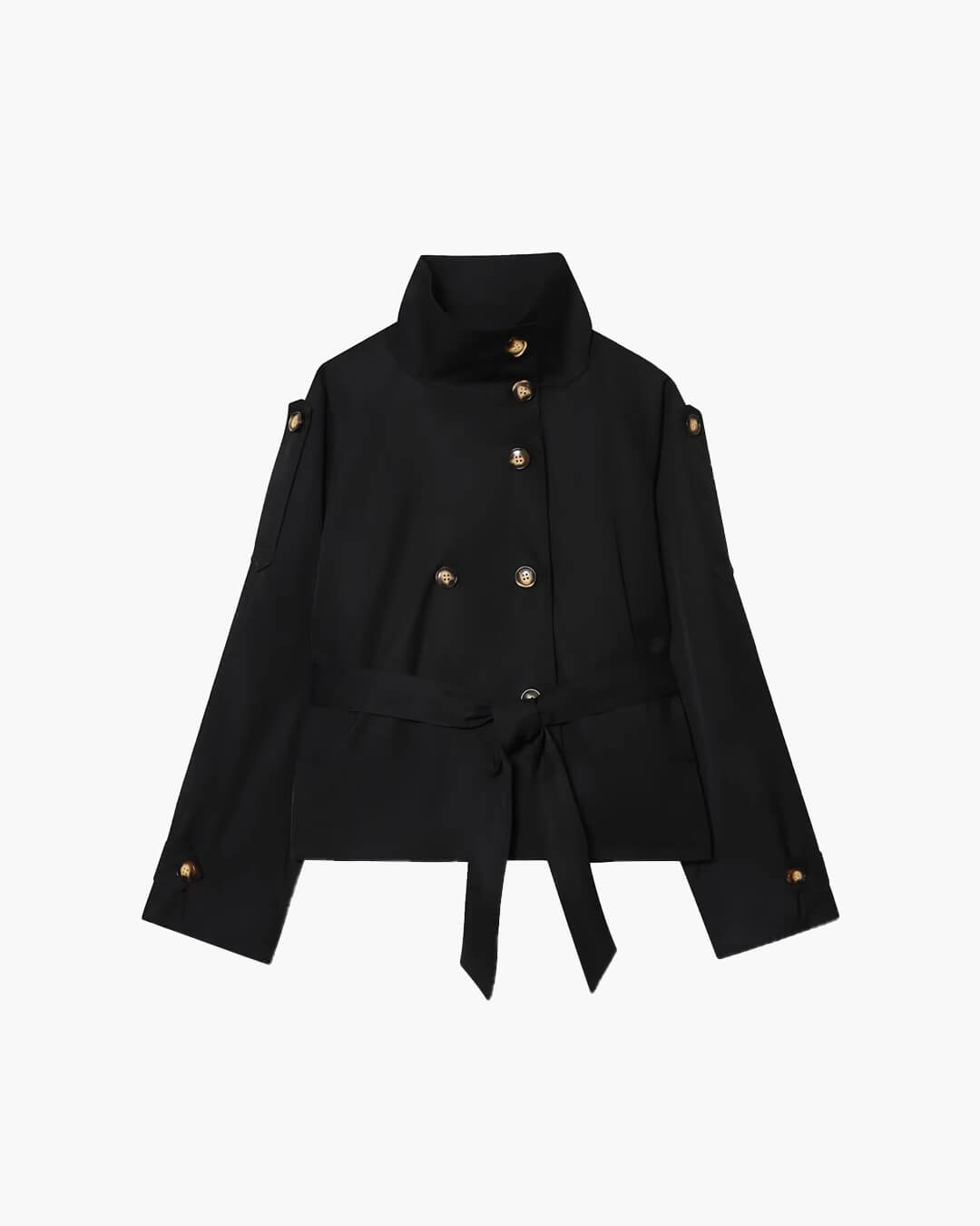 Trench-coat Femme Court Hiver avec Ceinture