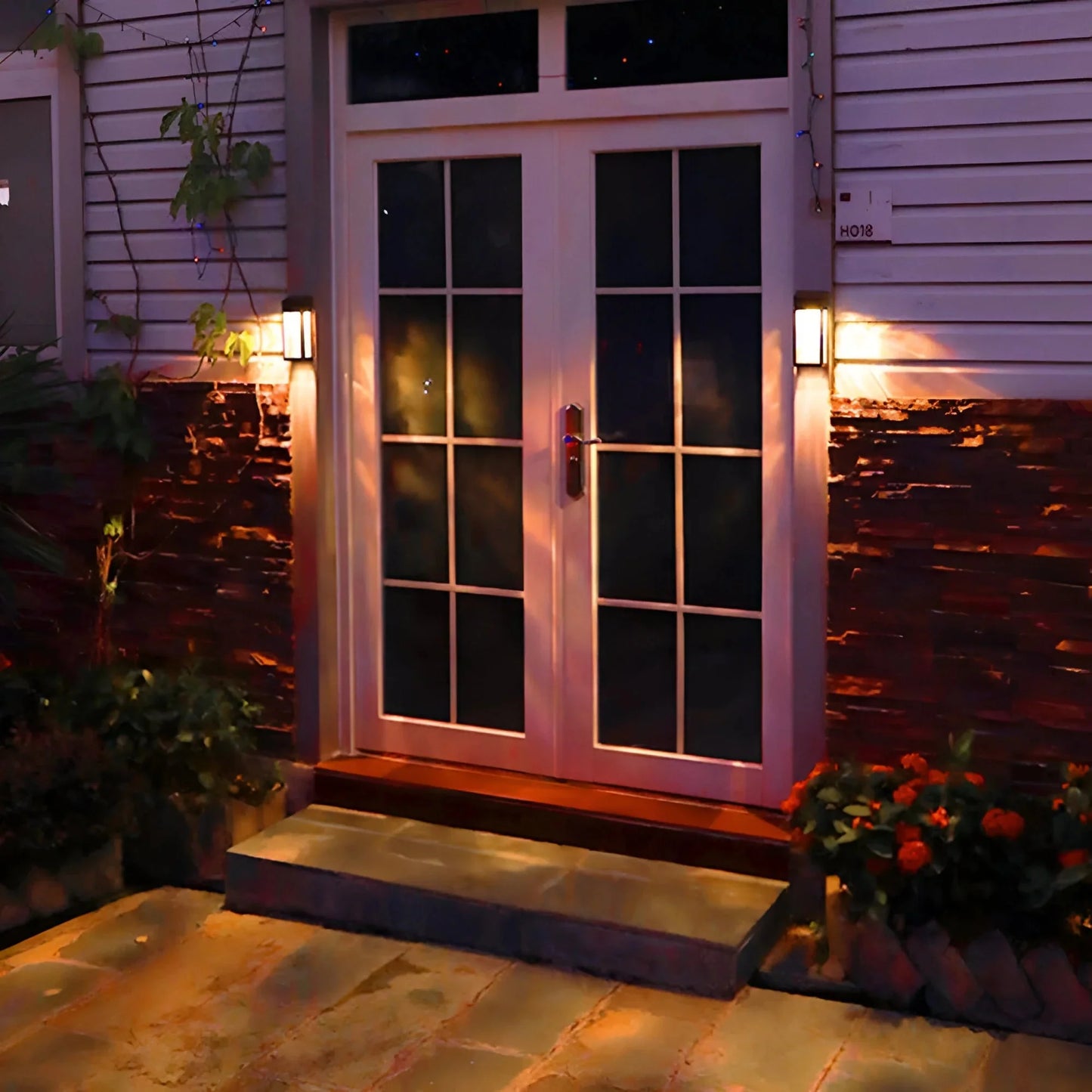 SolarGlow™ – Applique Murale Solaire Étanche avec Détection Automatique