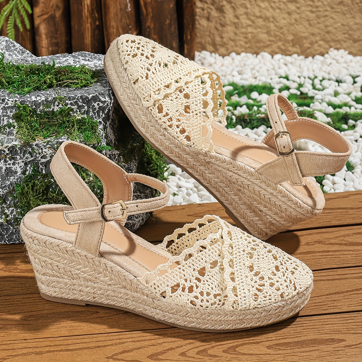 Solarae™ – Sandales Compensées Femme Chic et Confortable à Bout Fermé Été