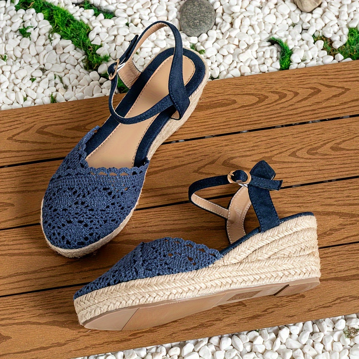 Solarae™ – Sandales Compensées Femme Chic et Confortable à Bout Fermé Été