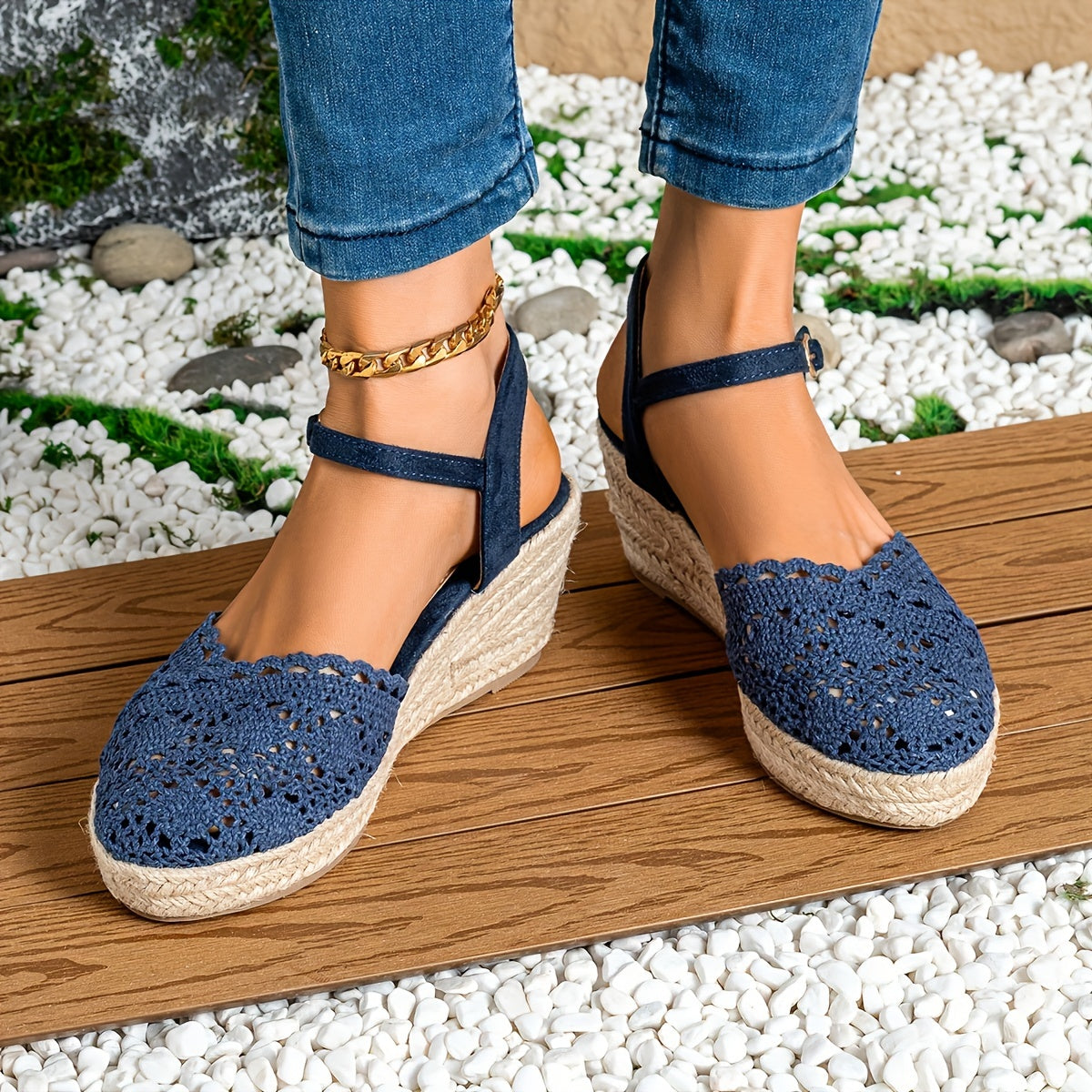 Solarae™ – Sandales Compensées Femme Chic et Confortable à Bout Fermé Été