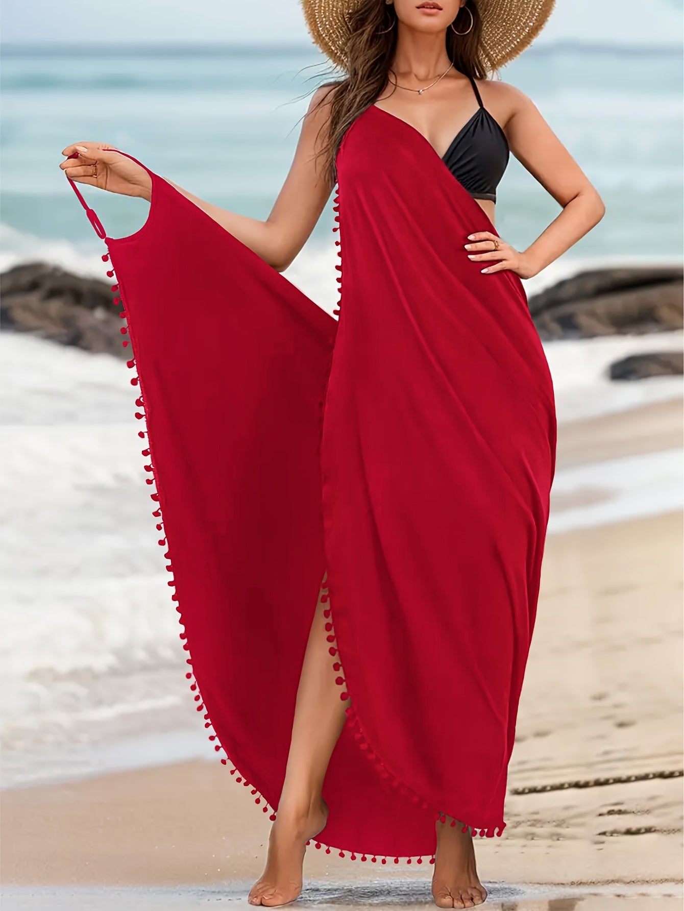 Soleiana™ – Robe Longue Bohème Chic Fendue Dos Nu Fluide Été