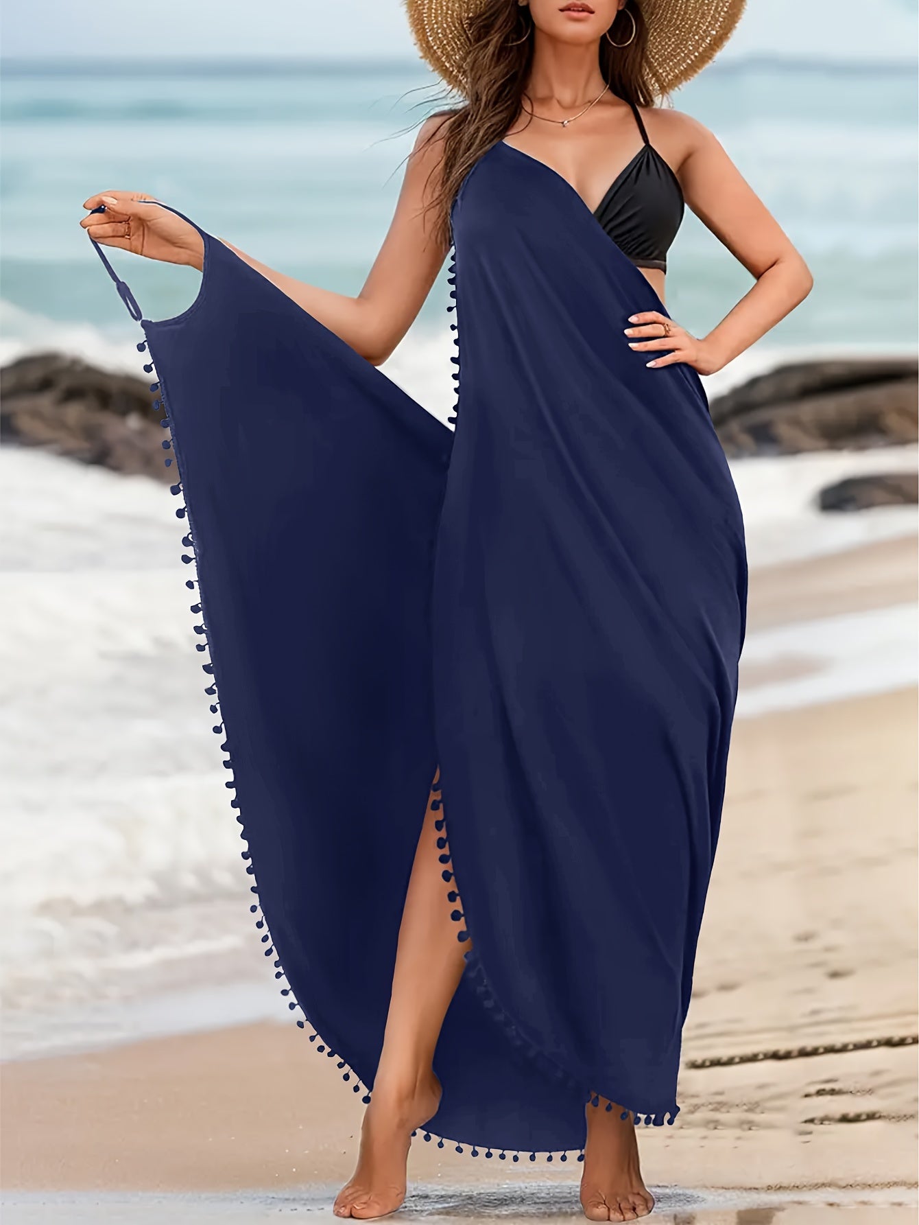 Soleiana™ – Robe Longue Bohème Chic Fendue Dos Nu Fluide Été