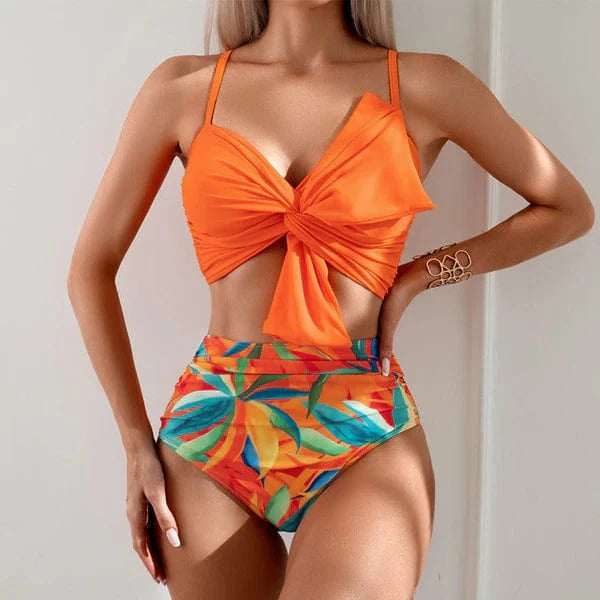 Solhya™ – Maillot de Bain Femme 2 Pièces Taille Haute Sculptant