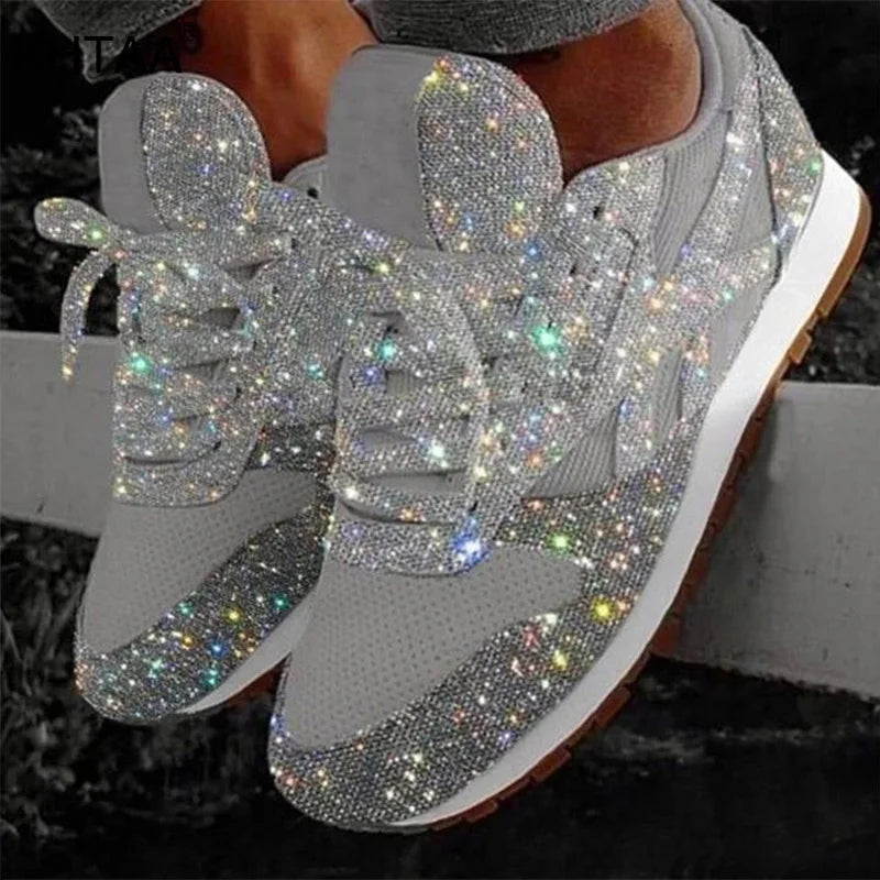 SparkleStep™ – Baskets Femmes Élégantes en Maille Respirante avec Détails Scintillants