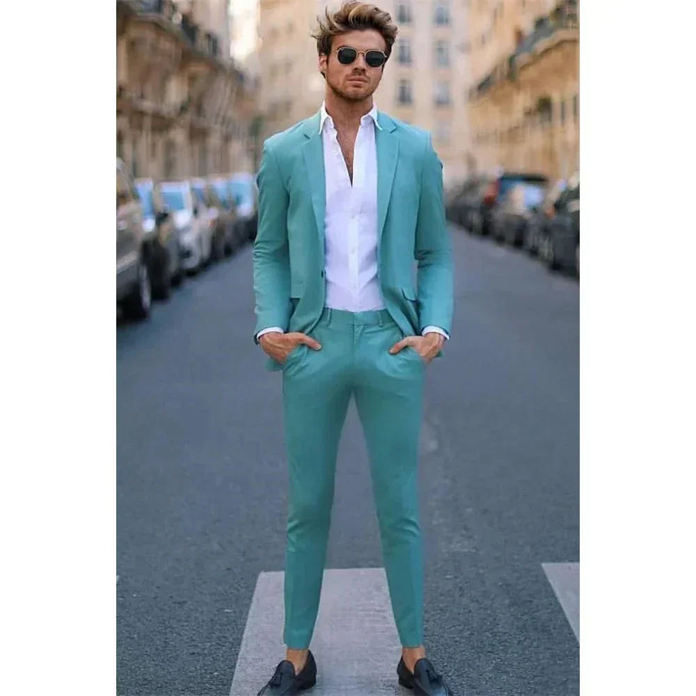 Costume Mariage Homme 2 Pièces Slim Fit Tailleur - PanierRoyale