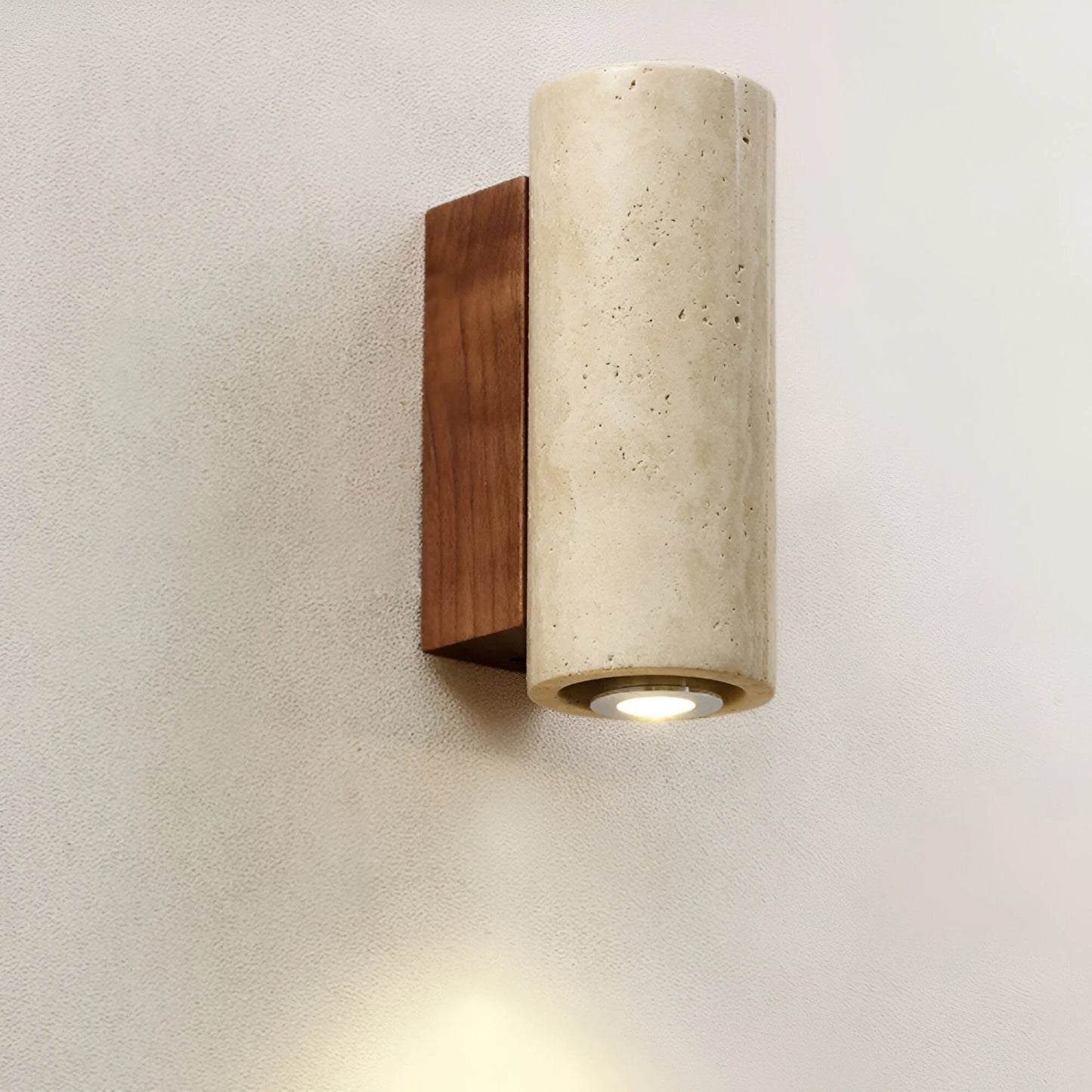 StoneLuxe™ – Applique Murale Design en Travertin Éclairage Chaleureux