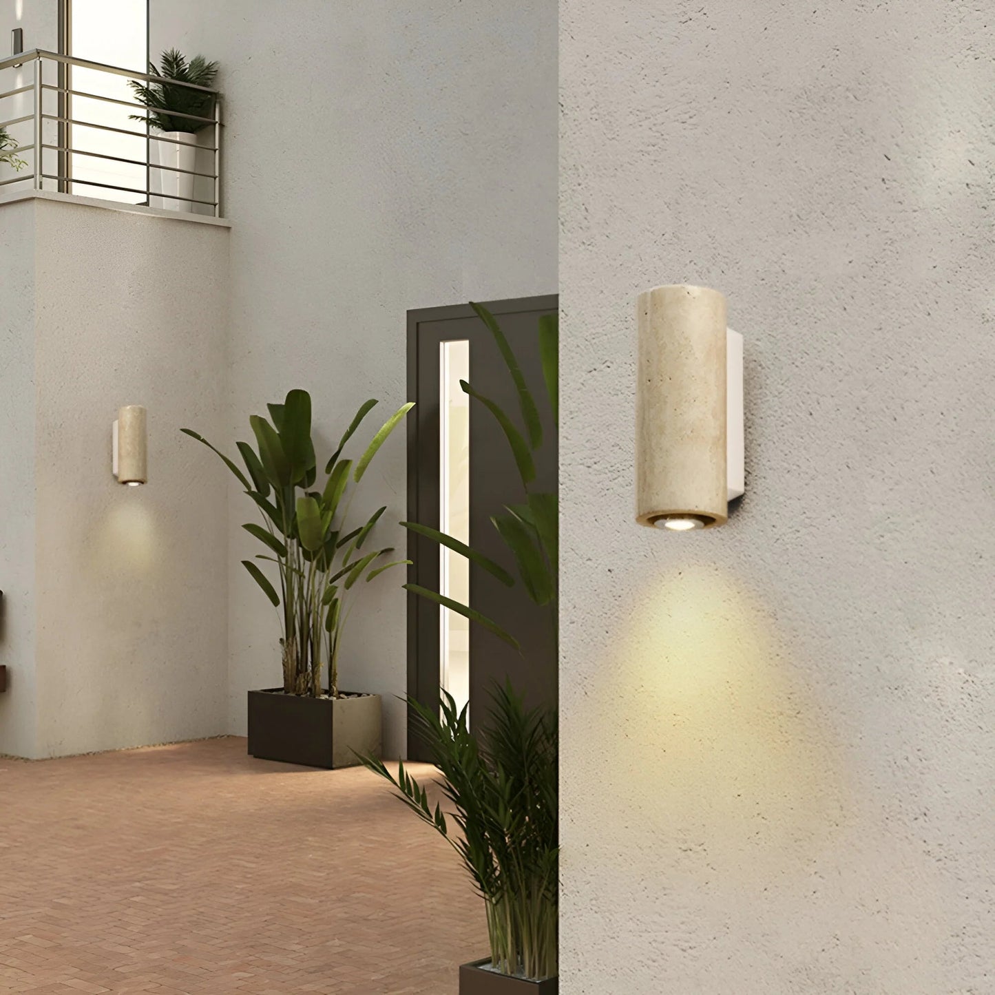 StoneLuxe™ – Applique Murale Design en Travertin Éclairage Chaleureux
