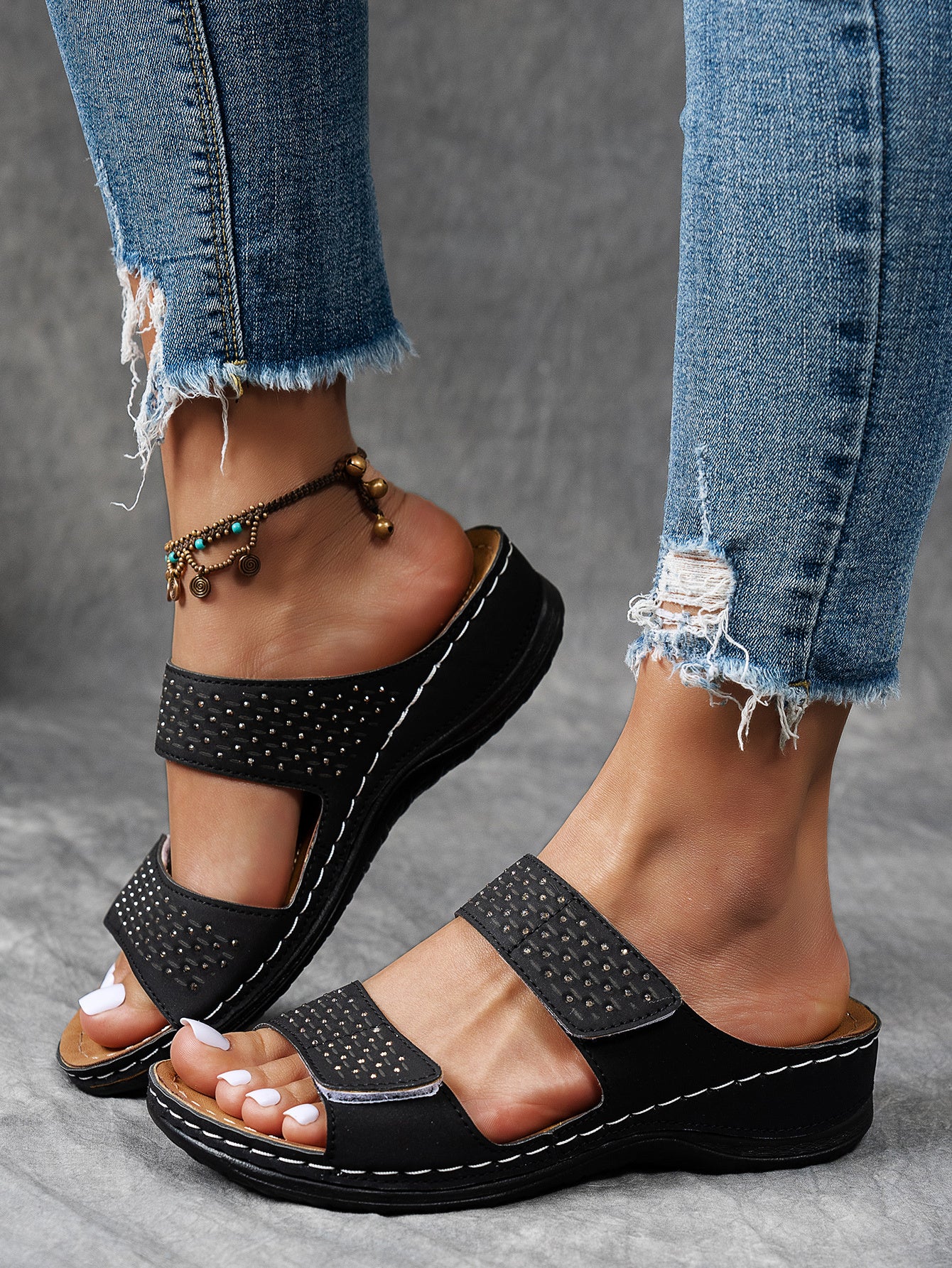 Stralina™ – Sandales Femmes Confortables à Strass Antidérapant