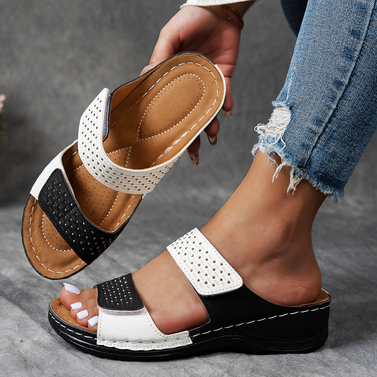 Stralina™ – Sandales Femmes Confortables à Strass Antidérapant