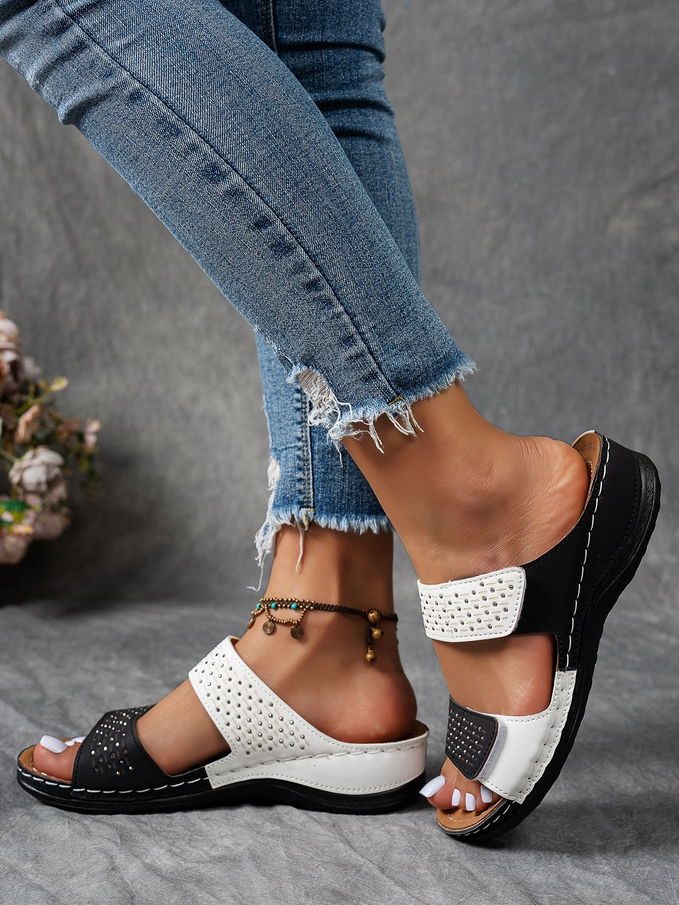 Stralina™ – Sandales Femmes Confortables à Strass Antidérapant