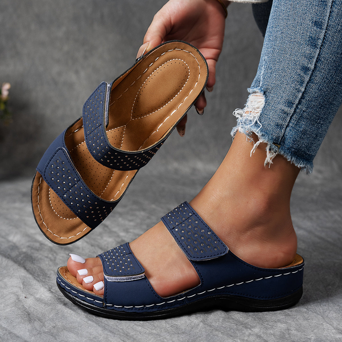 Stralina™ – Sandales Femmes Confortables à Strass Antidérapant