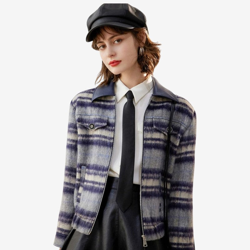 Veste à rayures femme manches longues poches côtés - PanierRoyale