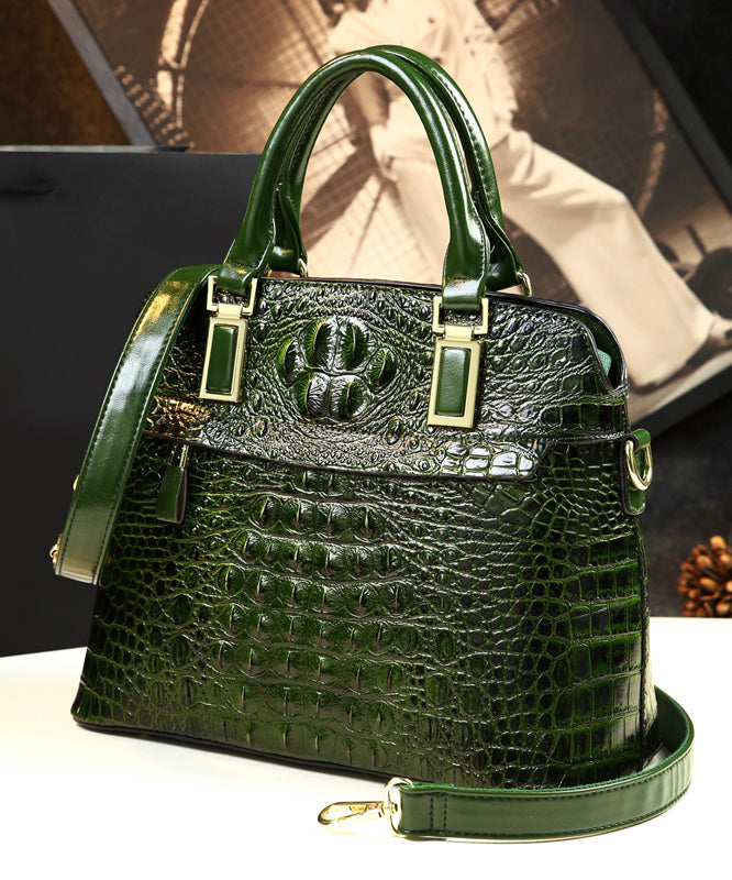 Sac Main Chic vert Croco pour Femmes - EasyApparels