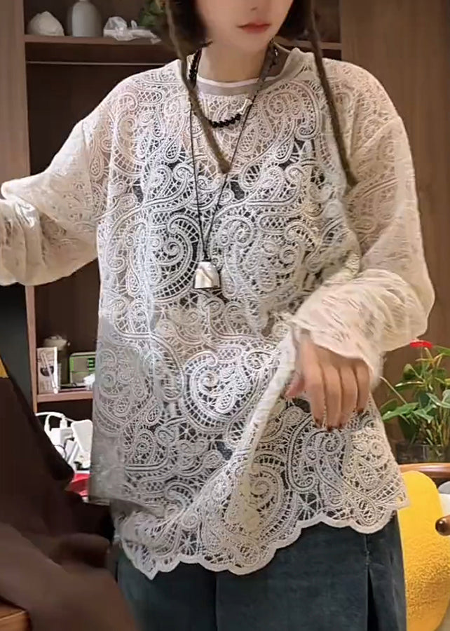 T-shirt blanc femme délicat pour printemps - EasyApparels