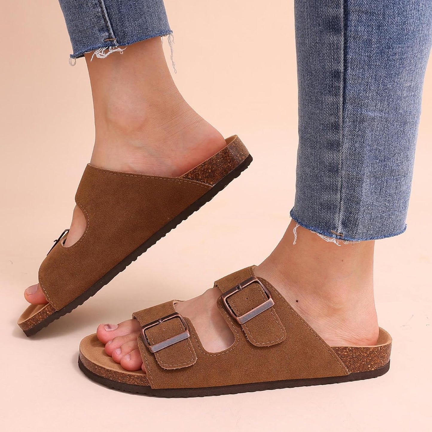 SuedeConfort™ – Mules en daim avec support d'arc Unisexes