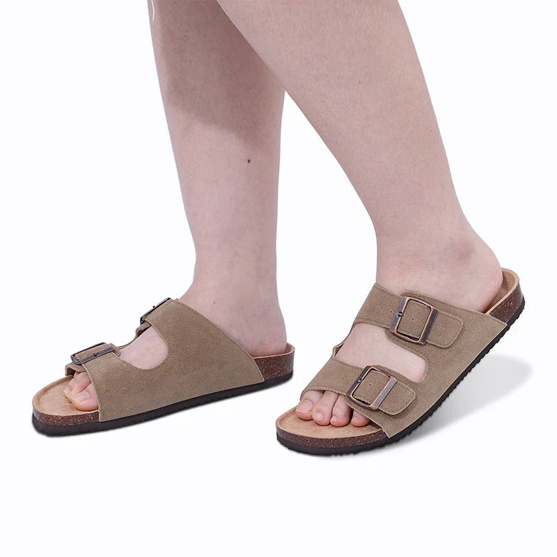 SuedeConfort™ – Mules en daim avec support d'arc Unisexes
