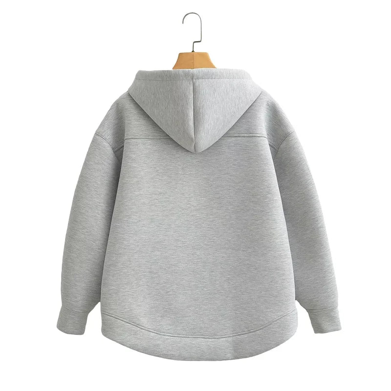 SweatEase™ – Sweat à Capuche Femme Oversize Confortable et Tendance