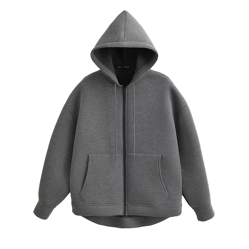 SweatEase™ – Sweat à Capuche Femme Oversize Confortable et Tendance
