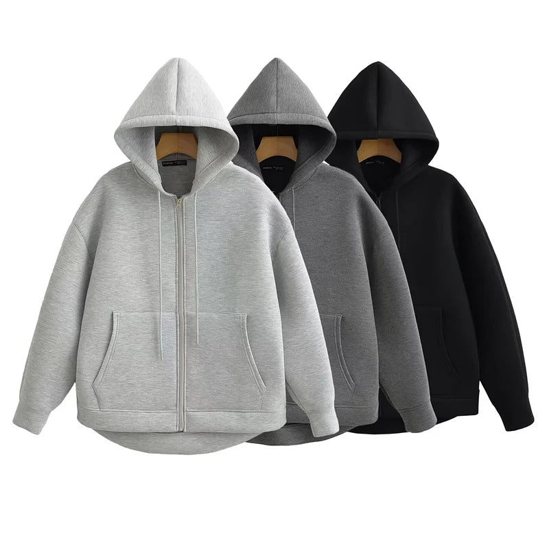 SweatEase™ – Sweat à Capuche Femme Oversize Confortable et Tendance