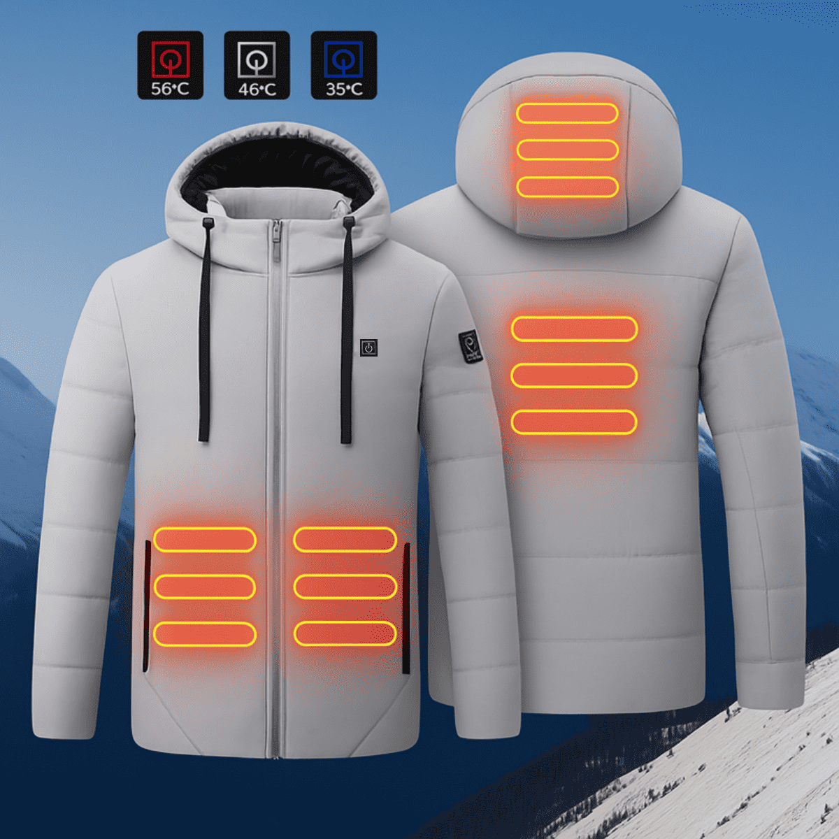 ThermiShield™ – Veste Chauffante Unisex avec Batterie Rechargeable