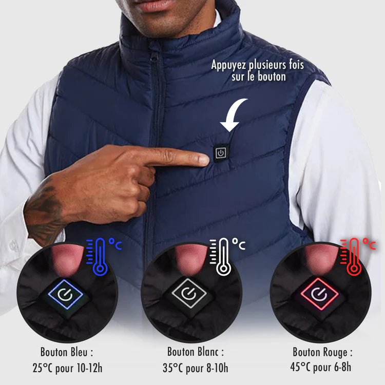 ThermiVest™ – Veste Chauffante Unisexe avec Batterie Rechargeable