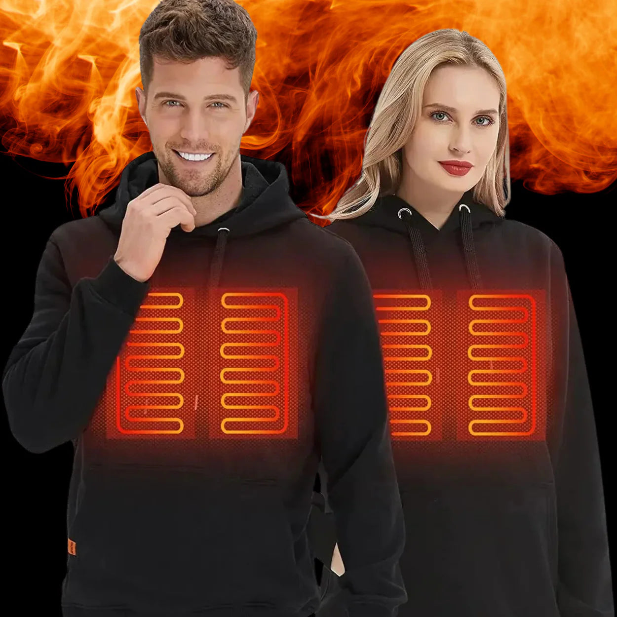 ThermoWear™ – Sweatshirts Hoodies Chauffants Électriques Unisexe pour l’Hiver