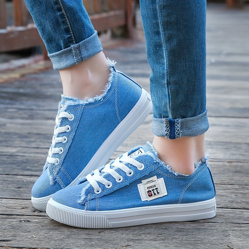 Tivella™ – Baskets Femme Confortables en Toile avec Lacets