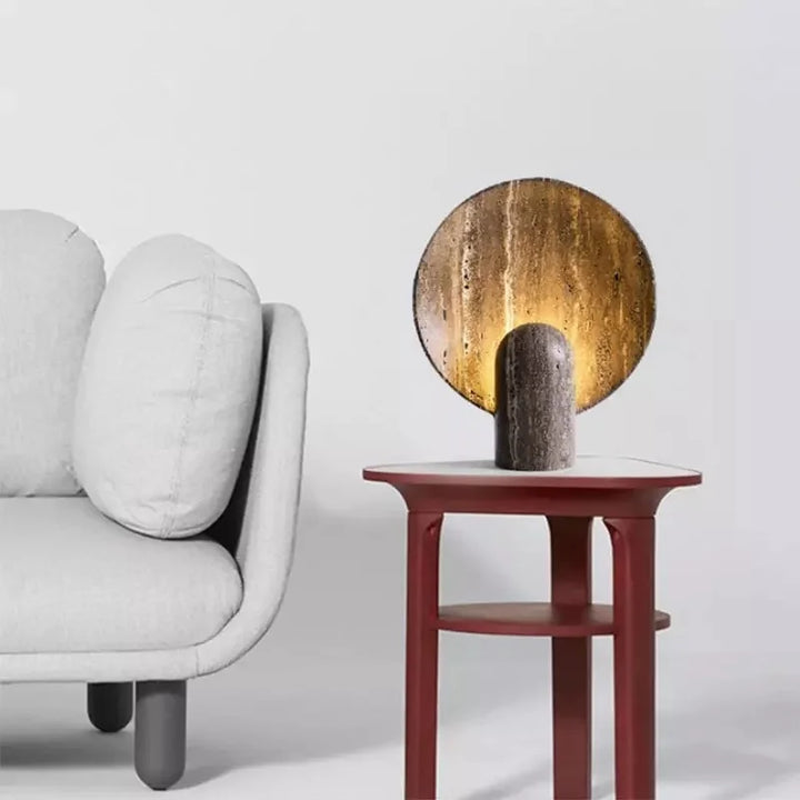 Travea™ – lampe décorative intérieur halo minéral effet travertin