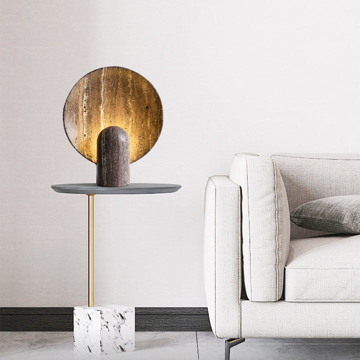 Travea™ – lampe décorative intérieur halo minéral effet travertin