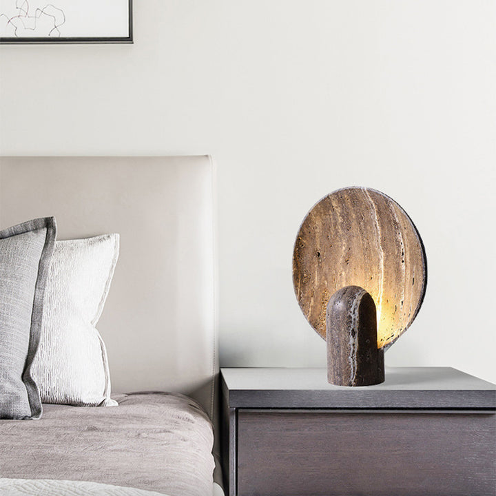 Travea™ – lampe décorative intérieur halo minéral effet travertin