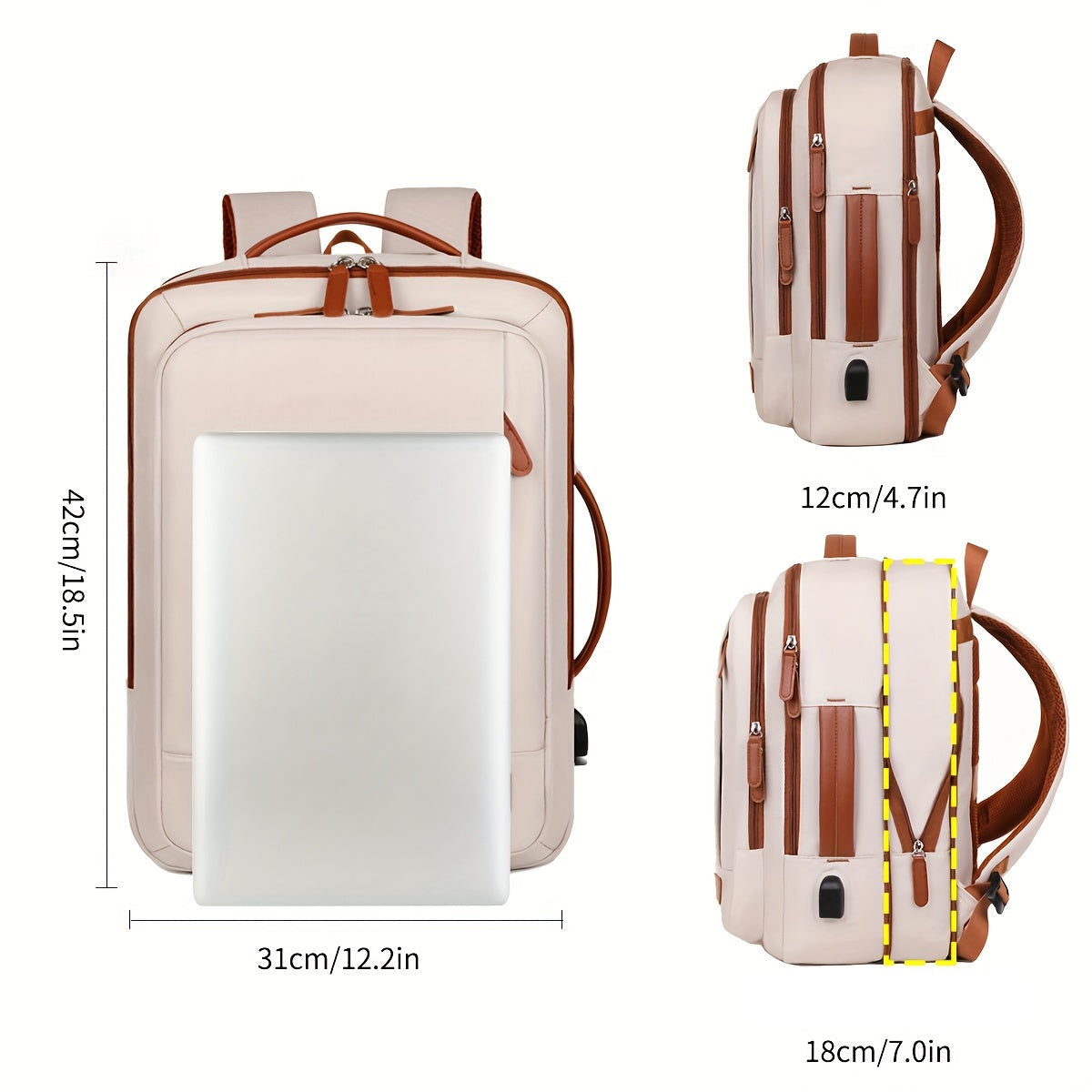 TravelSmart™ - Sac à Dos de Voyage Cabine 40L avec Port USB