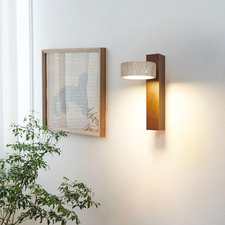Traverna™ – Applique Murale Design en Travertin Blanc Cassé Wabi Sabi
