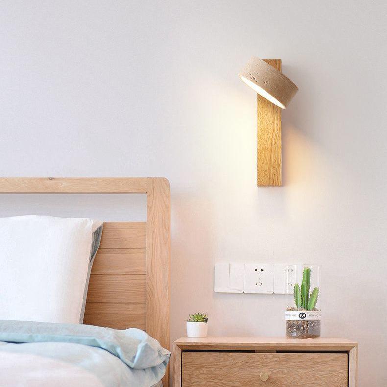 Traverna™ – Applique Murale Design en Travertin Blanc Cassé Wabi Sabi