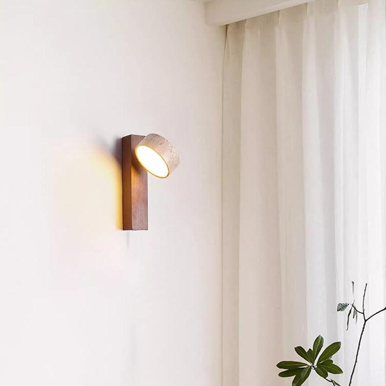 Traverna™ – Applique Murale Design en Travertin Blanc Cassé Wabi Sabi