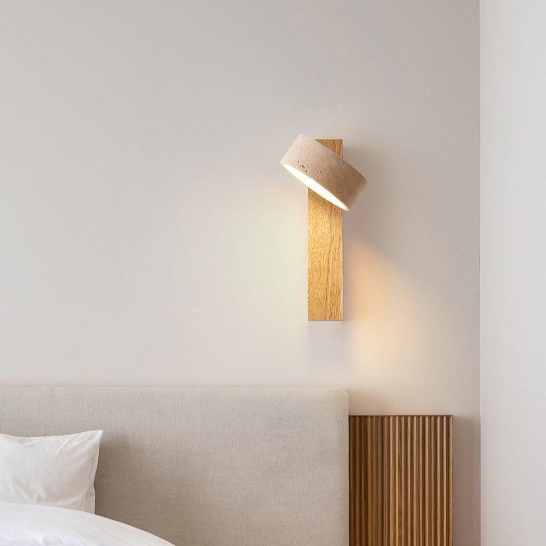 Traverna™ – Applique Murale Design en Travertin Blanc Cassé Wabi Sabi