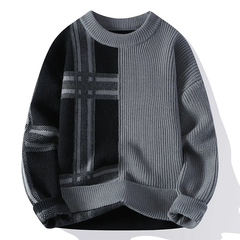 Pull Homme Col Rond Imprimé Fantaisie Décontracté