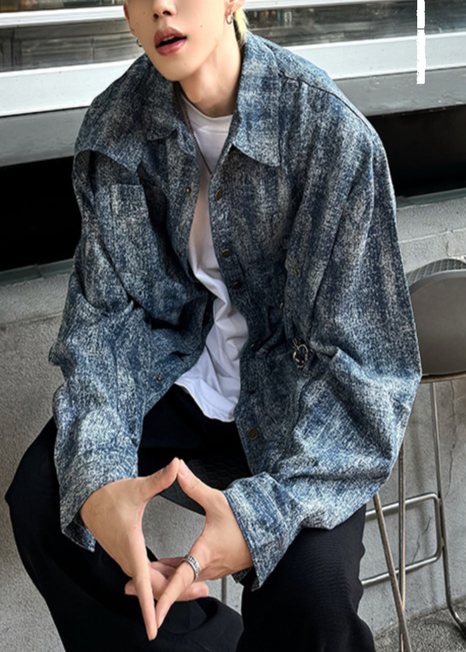 Chemise denim blue homme décontracté avec boutons pour printemps - EasyApparels