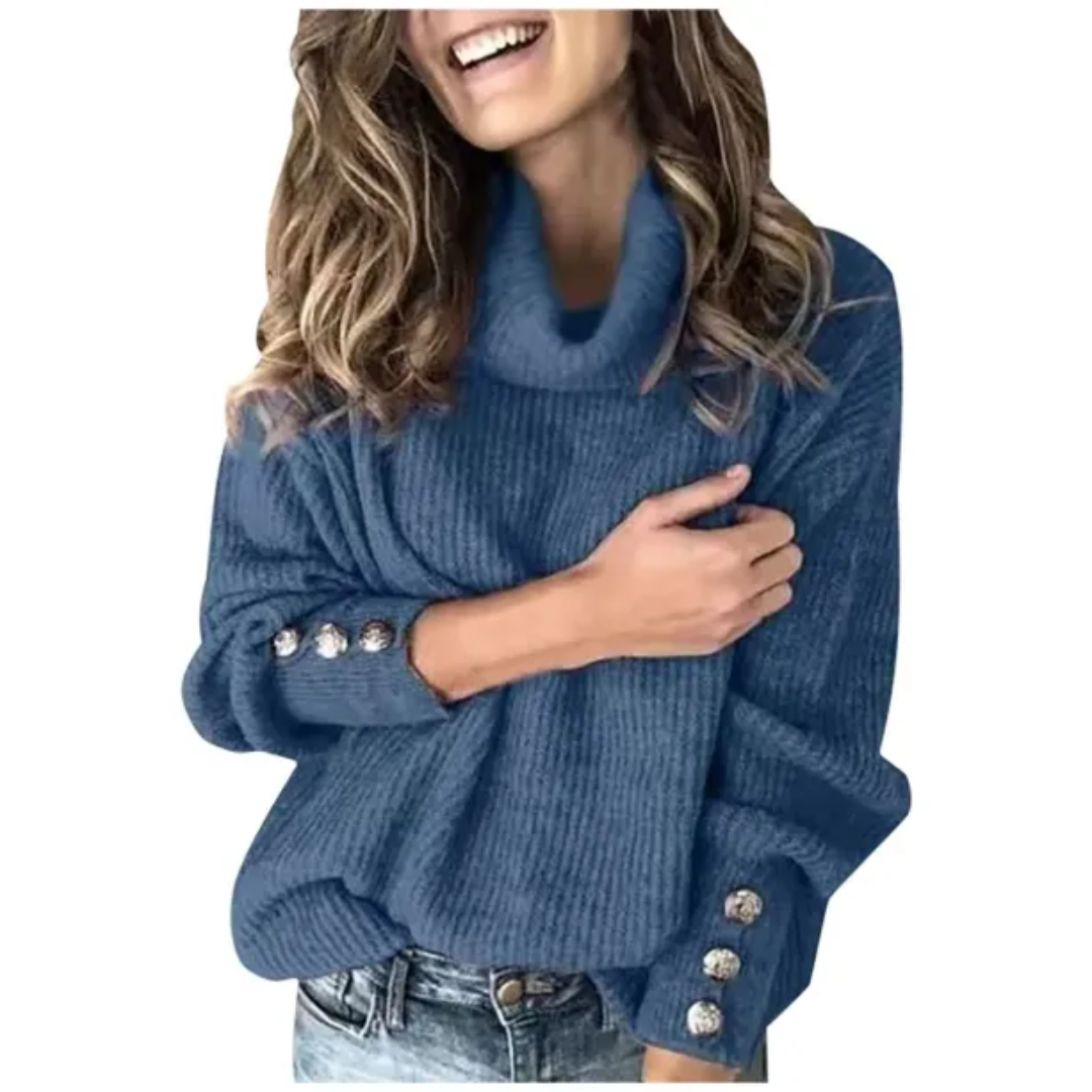 Pull Blanc en Col Roulé Chic et Élégant