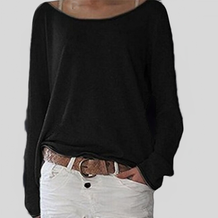 Chemise Femme Décontractée Col Rond Blanc