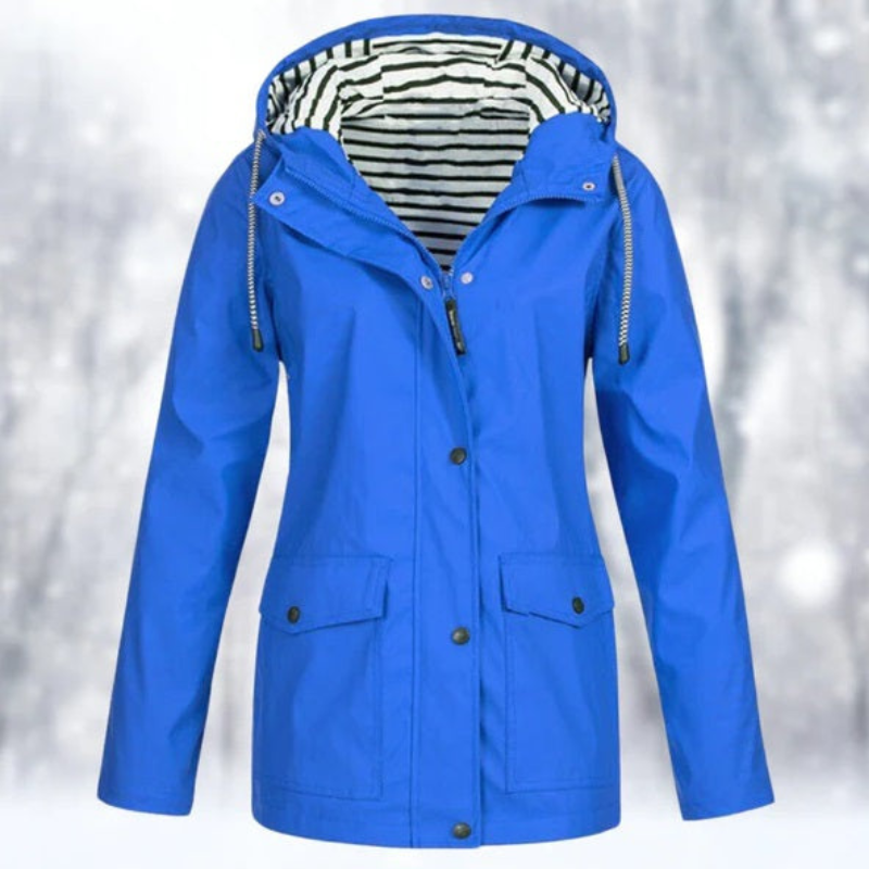 Veste femme à capuche avec fermeture éclair et poches avant