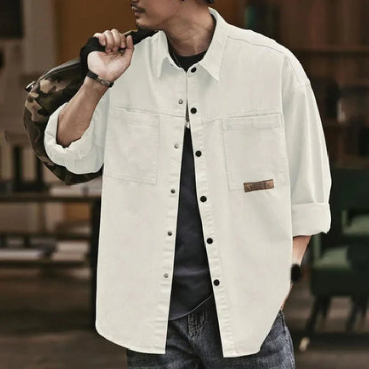 Chemise Décontractée à Poches Côte