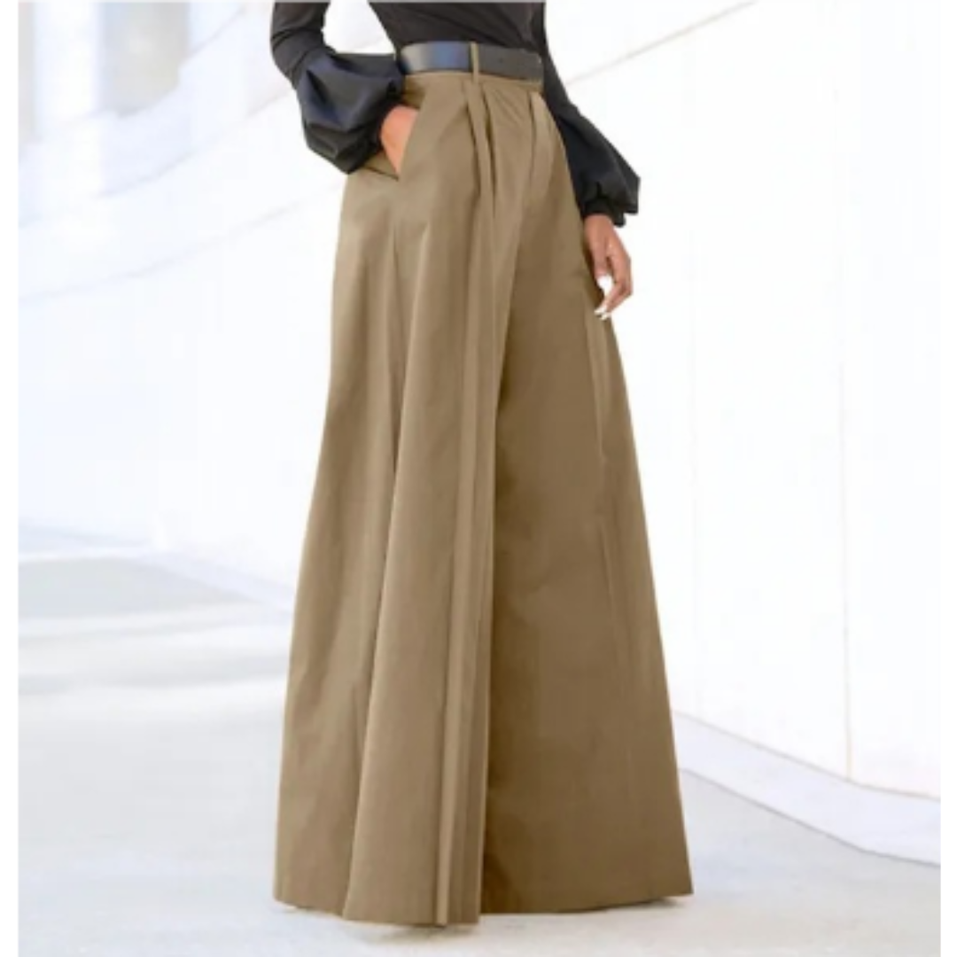 Pantalon Femme Confortable à Jambe Large pour la Vie Quotidienne