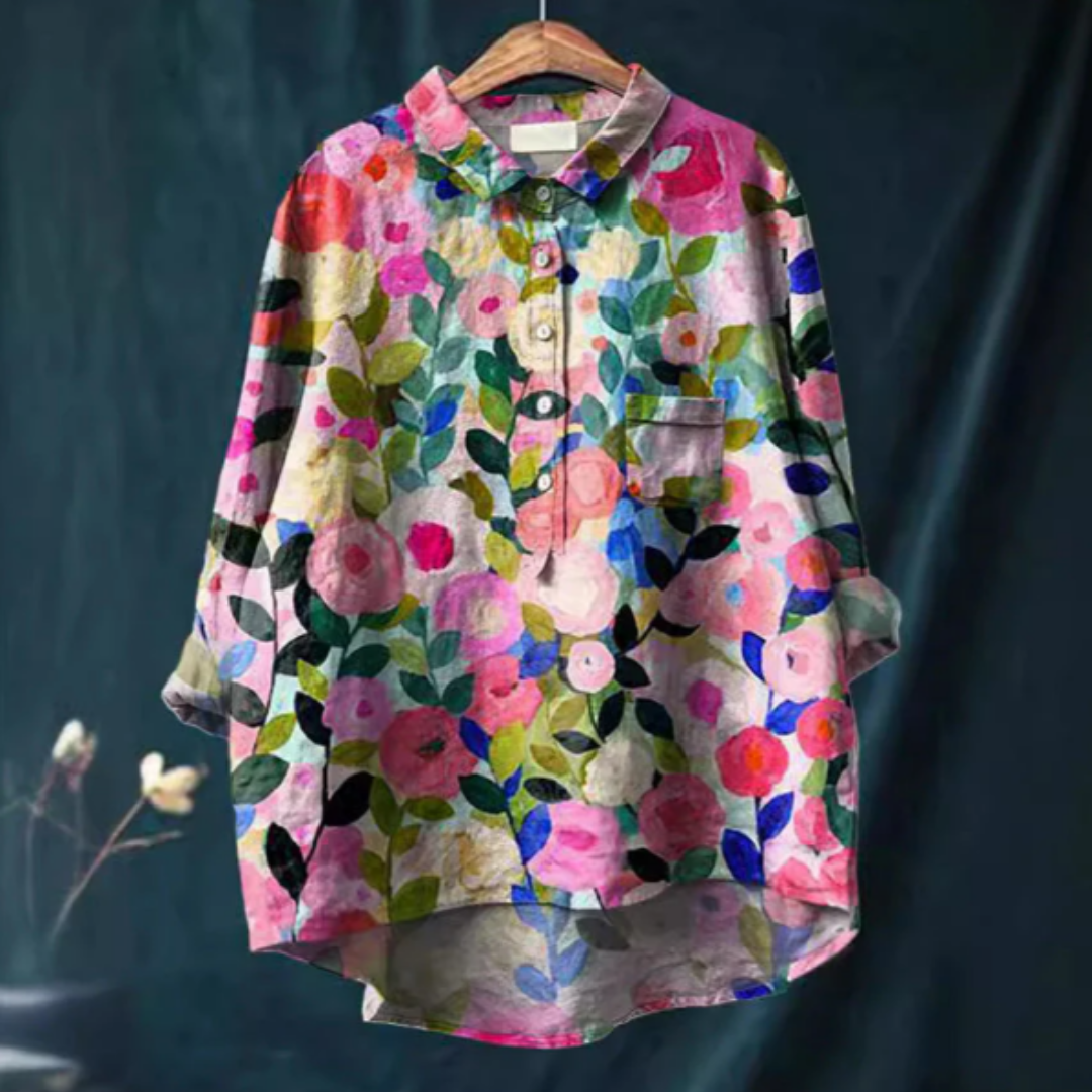 Blouse femme légère à fleurs pour été - PanierRoyale
