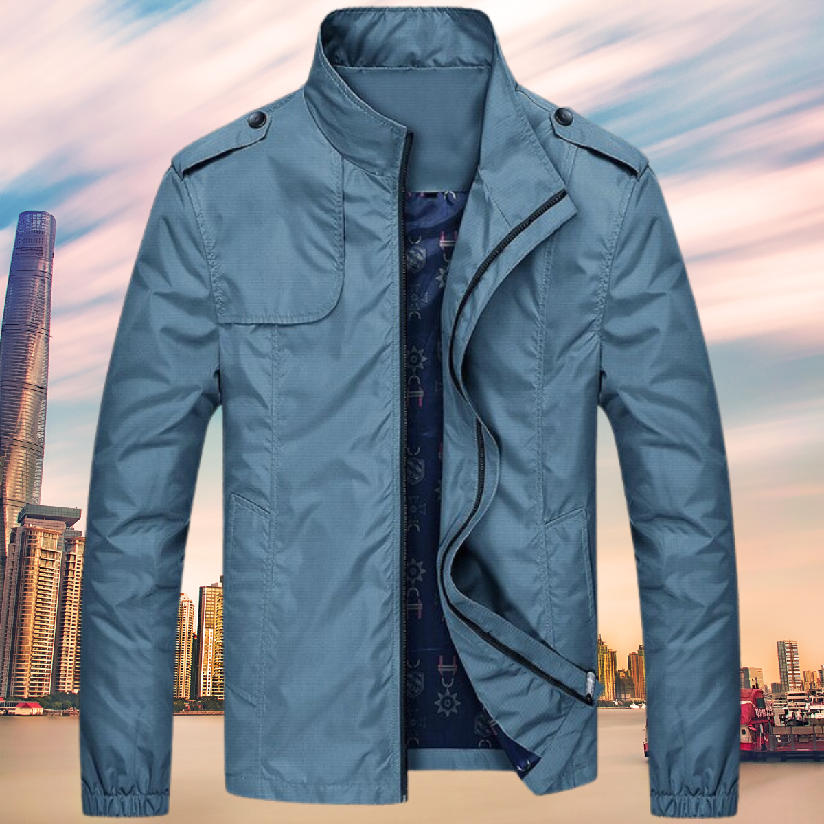 Veste Hiver Élégante Homme à Manches Longues